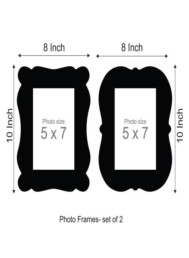 Creative Arts n Frames Wooden 5 x 7 inch Photo Frame Set Home Decor Items Wall Decoration for living room Anniversary Birthday (Set of 2 Picture Frame Photo Size 5 x 7 inch Frame Size 8 x 10 inch) - Image 5